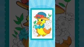 Cute drawing and colouring five little ducklings relaxing drawing and colouring [upl. by Allistir]