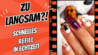 ECHTZEIT REFILL Gel schnell auffüllen easy nails gelnails nail nailtech nailhacks nailart [upl. by Lane176]