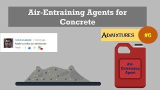 AirEntraining Agents for Concrete  Admixtures  6 [upl. by Kotta468]