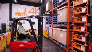 Counterbalance Forklift Training Video  How to Destack at High Level  4KS Forklift Training [upl. by Alaek]