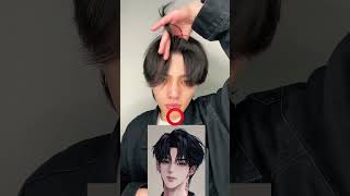 ✨️Korean middle part hairstyle banks part 42✨️ytshortsindia viralvideo hairstyle short [upl. by Omsare]