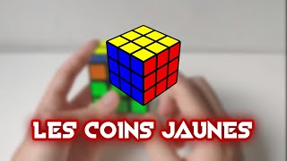 Résoudre le Rubiks Cube pour débutant 4 Les coins jaunes [upl. by Richardo250]