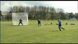 Forces Shinty team take on Irish hurlers 270412 [upl. by Akkina965]