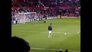 Cristiano Ronaldo amazing freekick in warm up [upl. by Dann]