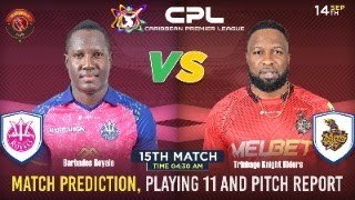 CPL Live Commentary  Barbados Royals vs Trinbago Knight Riders BR vs TKR  CPL Match [upl. by Ahsienaj]