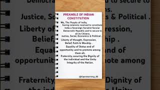 Preamble of Indian constitution constitutionofindia preambleofindianconstitution youtubeshorts [upl. by Kurland]