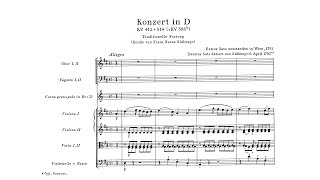 Mozart Horn Concerto No 1 in D major K 412514386b with Score [upl. by Konstantine]