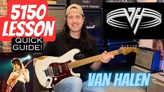 How To Play The Intro to 5150 By Van Halen  Guitar Lesson  Its 5150 Time [upl. by Samohtnhoj]