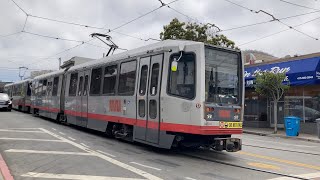 Muni Metro N Judah  Irving St amp 9th Ave San Francisco California [upl. by Maryn]