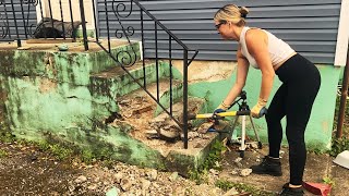 Crumbling Concrete Steps Beyond Repair This Should Be Fun [upl. by Cicely]