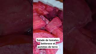 Salade de tomates betterave et pommes de terre beetroot tomato patatoes [upl. by Eudo]