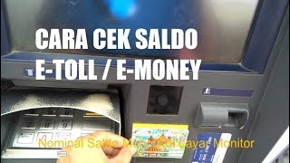 Cara Cek Saldo EMoneyEToll di ATM Mandiri [upl. by Amles]