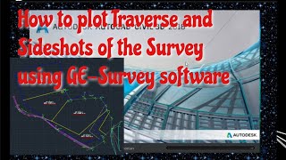 How to plot Traverse and Sideshots of the survey using GESurvey Software I Vlog7 [upl. by Ketti]