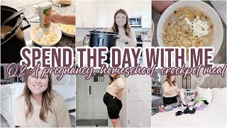 DAY IN THE LIFE VLOG  QampA PREGNANCY  HOMESCHOOL  EASY FALL CROCKPOT MEAL [upl. by Eddra]