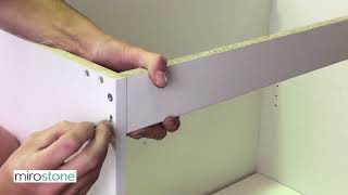 Mirostone Installation Guide 2 Changing Cabinet Top Rail [upl. by Arahk]