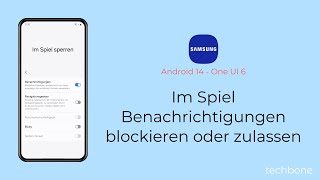 Im Spiel Benachrichtigungen blockieren oder zulassen  Samsung Android 14  One UI 6 [upl. by Prady]