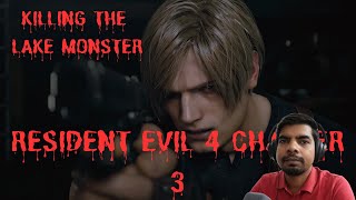 Killing the lake monster  Resident evil 4 chapter 3 [upl. by Ahsikram]