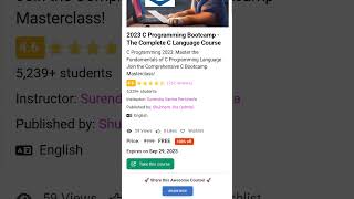 2023 C Programming BootcampThe Complete C Language Course udemycoupons freeudemycourses korshub [upl. by Notgnirra]