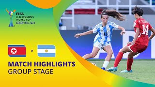 Korea DPR v Argentina  FIFA U20 Womens World Cup Colombia 2024  Match Highlights [upl. by Hachmin]