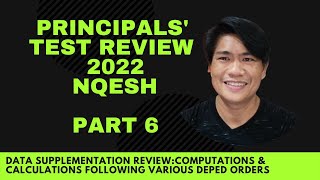 PRINCIPALS TEST REVIEW 2022 NQESH Computations and Calculations Following Various DepEd Orders [upl. by Ynaffyt]