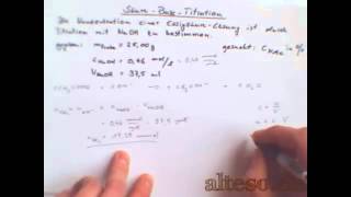 SäureBaseTitration  Aufgabe [upl. by Norbel]