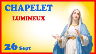 CHAPELET 🙏 Jeudi 26 Sept  Mystères Lumineux [upl. by Amalia544]