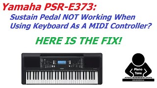 Yamaha PSRE373 Fix For Sustain Pedal Issues With MIDI [upl. by Adnihc]