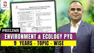 Environment amp Ecology  9 Years Topic Wise Prelims PYQs Discussion  UPSC CSE  SunyaIAS [upl. by Annibo]