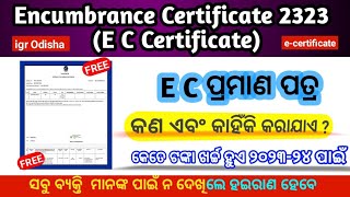 Encumbrance Certificate  Explained ଓଡ଼ିଆ  What is an encumbrance certificate [upl. by Pegg602]