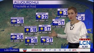 La Météo avec Marie Andrée Poulin Fév 2018 LCN [upl. by Lars465]