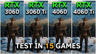 RTX 3060 vs RTX 3060 Ti vs RTX 4060 vs RTX 4060 Ti  Test In 15 Games at 1080p  2024 [upl. by Burrow78]