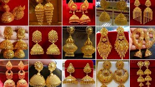 200 latest Bridal Gold Earrings designs Most beautiful Gold Earrings designs New Earrings Designs [upl. by Drageruaeb]