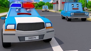 COMPILATION de La Voiture de police Voitures Dessin animé éducatif en 3D [upl. by Akcimat]