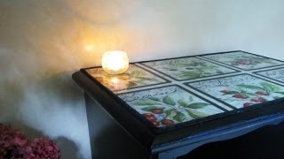 How to Decoupage Furniture with Fabric [upl. by Norita]