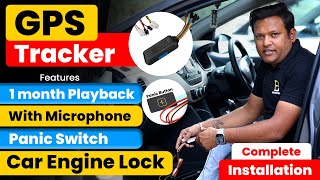 Car GPS Tracker With Microphone  Panic Switch Car Ignition  Full Installation  Bharat Jain [upl. by Walt591]