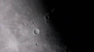 Close up moon with Celestron C90 and 2 stacked extenders Canon and Kenko [upl. by Orrocos]