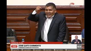 Congreso parlamentario Jaime Quito exigió la censura de ministro de economía [upl. by Enelime251]