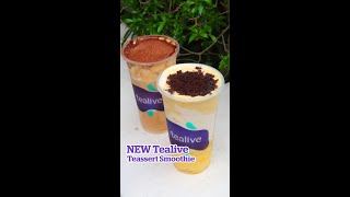 NEW Tealive Teassert Smoothie  Available in Tiramisu and Mango Flavors [upl. by Annaehr]