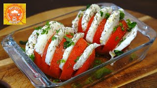 Ein leichtes Abendessen mit 2 Zutaten  Gebackene Tomaten mit Mozzarella  13 [upl. by Asquith]