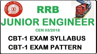 RRB JE CBT1 SYLLABUS CEN 032018 IN TELUGU [upl. by Eniamurt819]