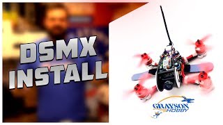 Diatone GTR90 Micro Race Drone DSMx Receiver Install  LongBow DSMX amp FlySky RX 5v Solder Tutorial [upl. by Wagshul]