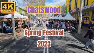 4K Walk Tour in Chatswood Spring Festival 2023 🎉✨️ festival walkthrough 4k spring [upl. by Noizneb]