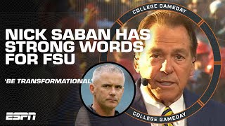 Nick Saban on being a Transformational Leader  Cal film room breakdown  College GameDay [upl. by Ahtikal]