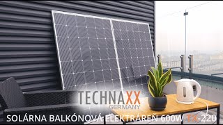 Technaxx Solárna Balkónová Elektráreň 600w TX220 Slovak [upl. by Thorne]