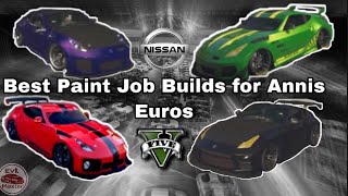 GTA 5  Best Paint Jobs  Builds for Annis Euros Nissan 370Z [upl. by Eustacia]