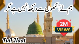 Humne Aankhon Se Dekha Nahi Hai Magar  Full Naat  Emotional Naat  Heart Touching Naat [upl. by Anerrol]