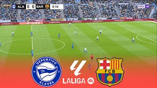 LIVE 🔴 ALAVES vs BARCELONA  La Liga EA SPORTS 20242025  06 October 2024  FL 2025 Gameplay [upl. by Aniteb232]