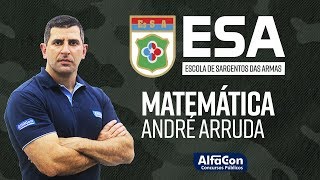 Aula de Matemática para ESA  Ao Vivo  Prof André Arrruda  AlfaCon [upl. by Aleiram]