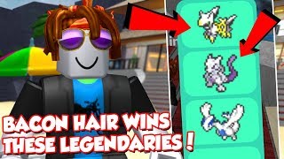 BACON HAIR WINS THESE LEGENDARIES IN POKEMON BRICK BRONZE [upl. by Zorine]