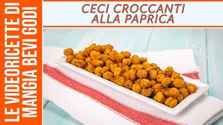 Ceci croccanti alla paprica  Snack sfiziosi sani vegani e facili da preparare [upl. by Elrae711]